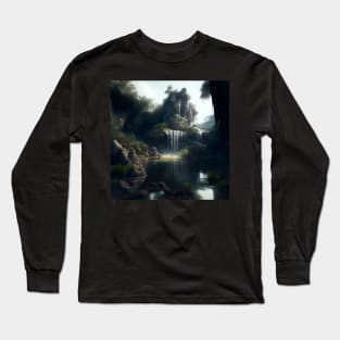 Fantasy Mountain Hideaway Long Sleeve T-Shirt